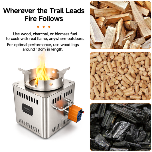 Hillrein Trail Series product image for fuel choice, refuel timing, fan-forced oxygen, and efficient outdoor cooking control