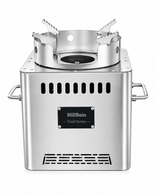 Hillrein Trail Series front product image for fuel efficiency and low-smoke outdoor cooking FAQ