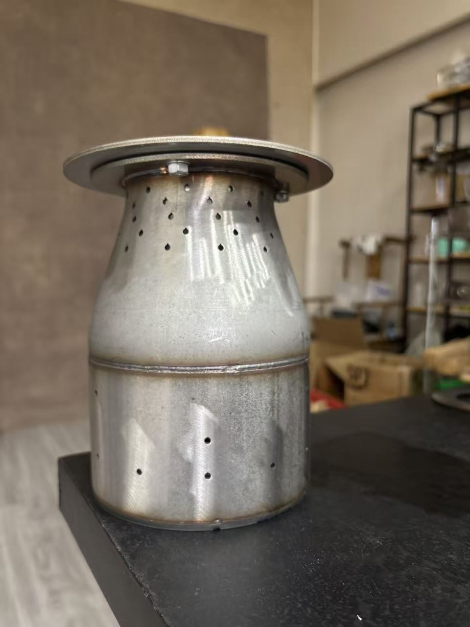 Hillrein Trail Series 3mm 304 stainless steel inner chamber detail for wood gasifier stove durability