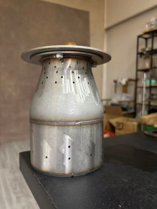 Hillrein Trail Series 3mm 304 stainless steel inner chamber detail for wood gasifier stove durability