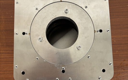 Hillrein wood gasifier stove airflow top view showing the Zhengtu opening and upper plate ready for a clean first load