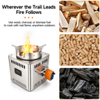 Portable Smokeless Wood Gasifier Stove for Camping, Backyard & Off-Grid Cooking