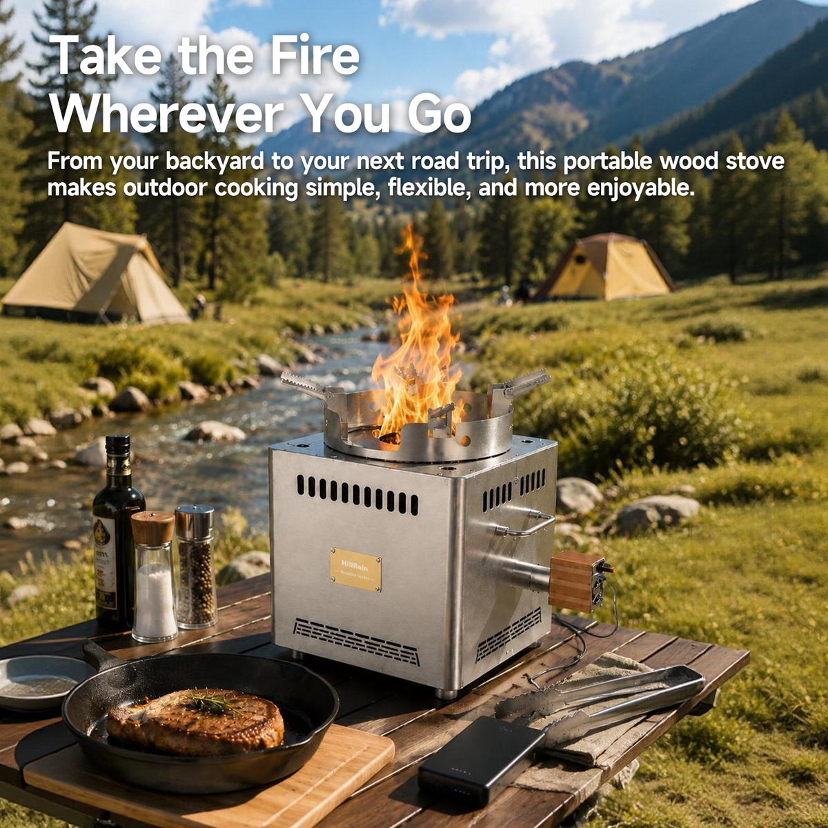 Hillrein Boulder Wood Gasifier Stove