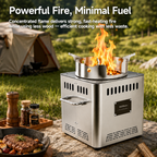 Portable Smokeless Wood Gasifier Stove for Camping, Backyard & Off-Grid Cooking