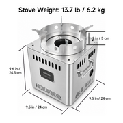 Hillrein Trail Portable Wood Burning Cooking Stove