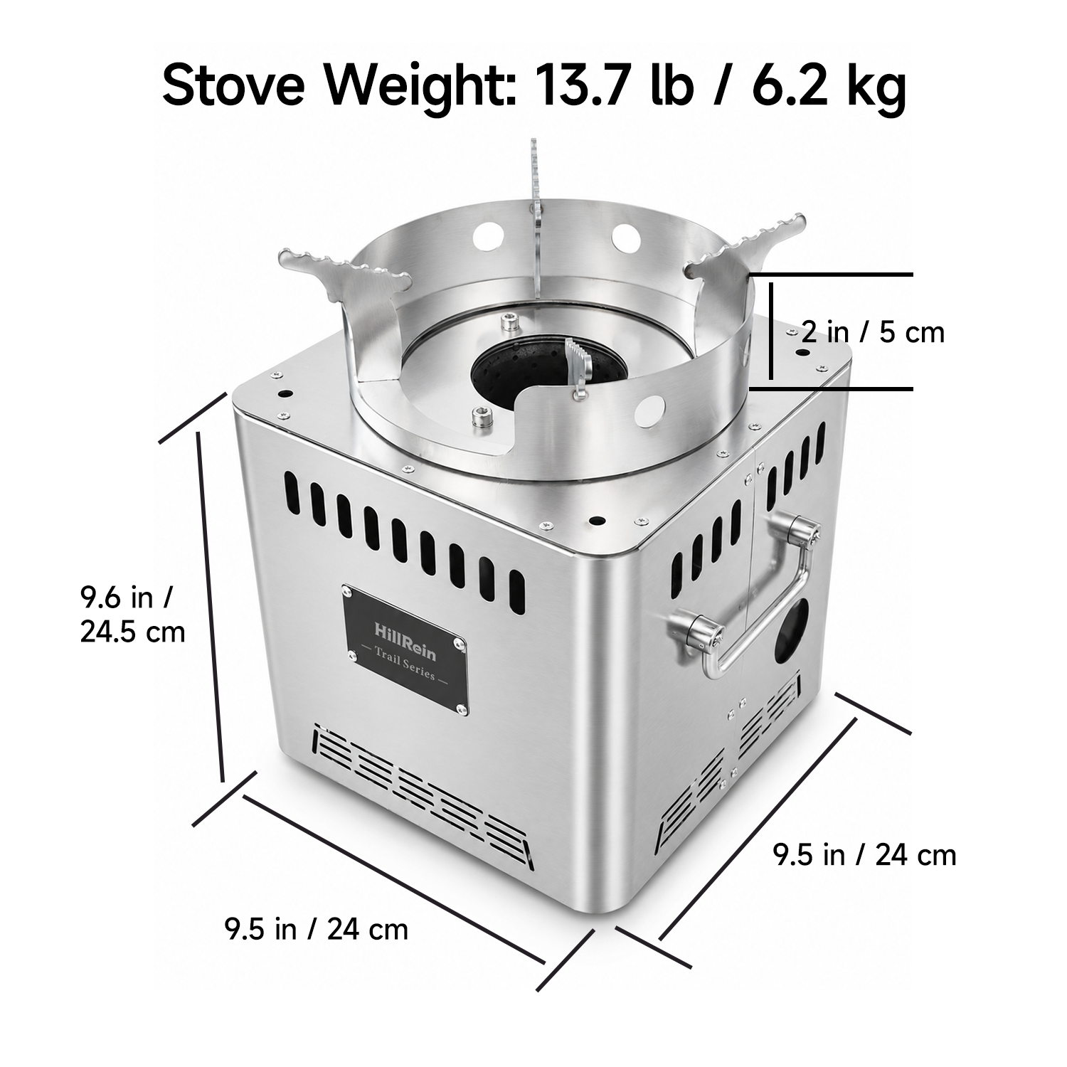 Portable Smokeless Wood Gasifier Stove for Camping, Backyard & Off-Grid Cooking